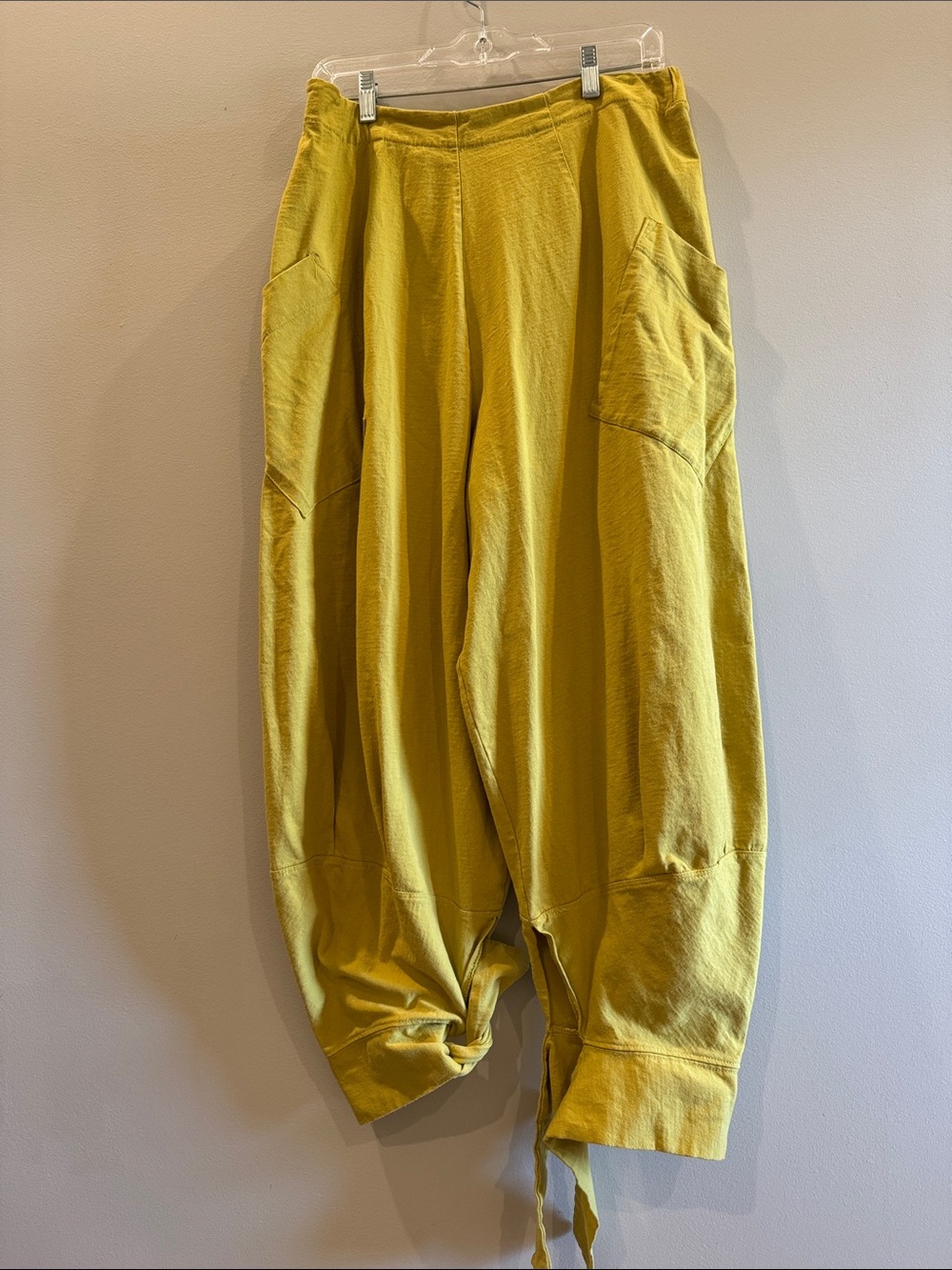 Relaxed Drop-Crotch Pants - Mustard Yellow